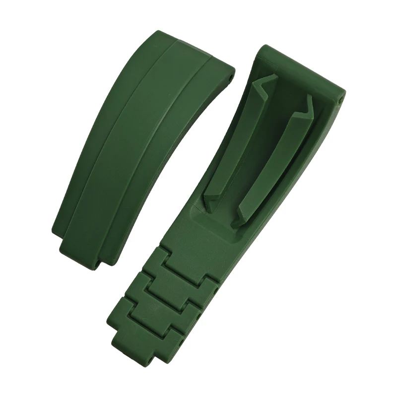 20mm 21mm Quality Natural Rubber Watch Strap for Rolex Submariner Daytona GMT Yacht Master Silicone Arched Watchband Wholesale - view 5