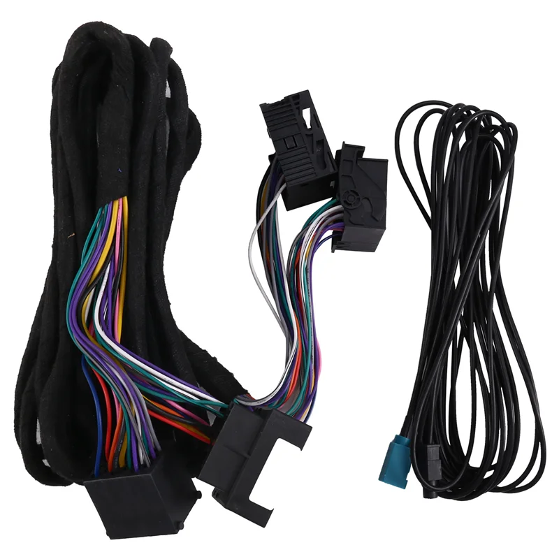 New Fakra Antenna Power 17+ 40 Pin Android Head Unit To Radio 6M Extension Wiring Harness For BMW X5 M3 M5 E46 E38 E39 E53