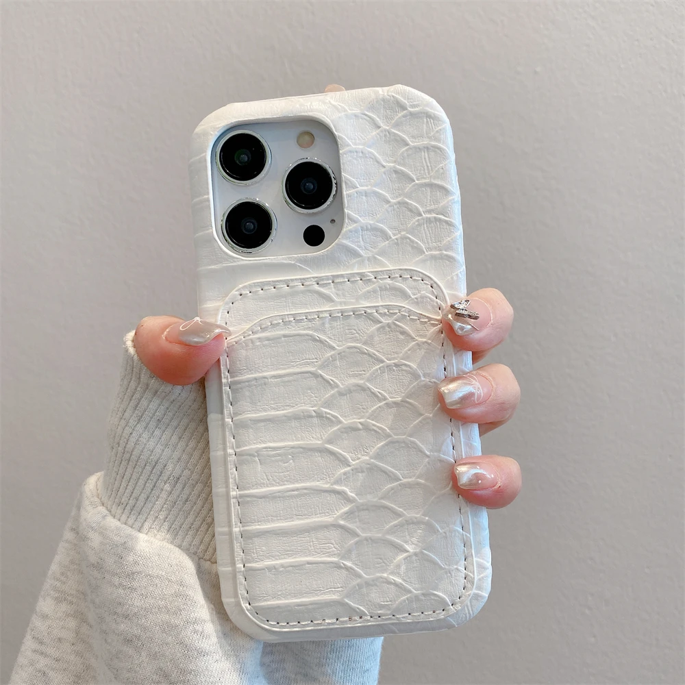 Luxury Dragon Snake leather Card holder wallet Case protection for iPhone 15 14 13 12 11 14 Pro Max XS XR 7 8 Plus X SE Coque