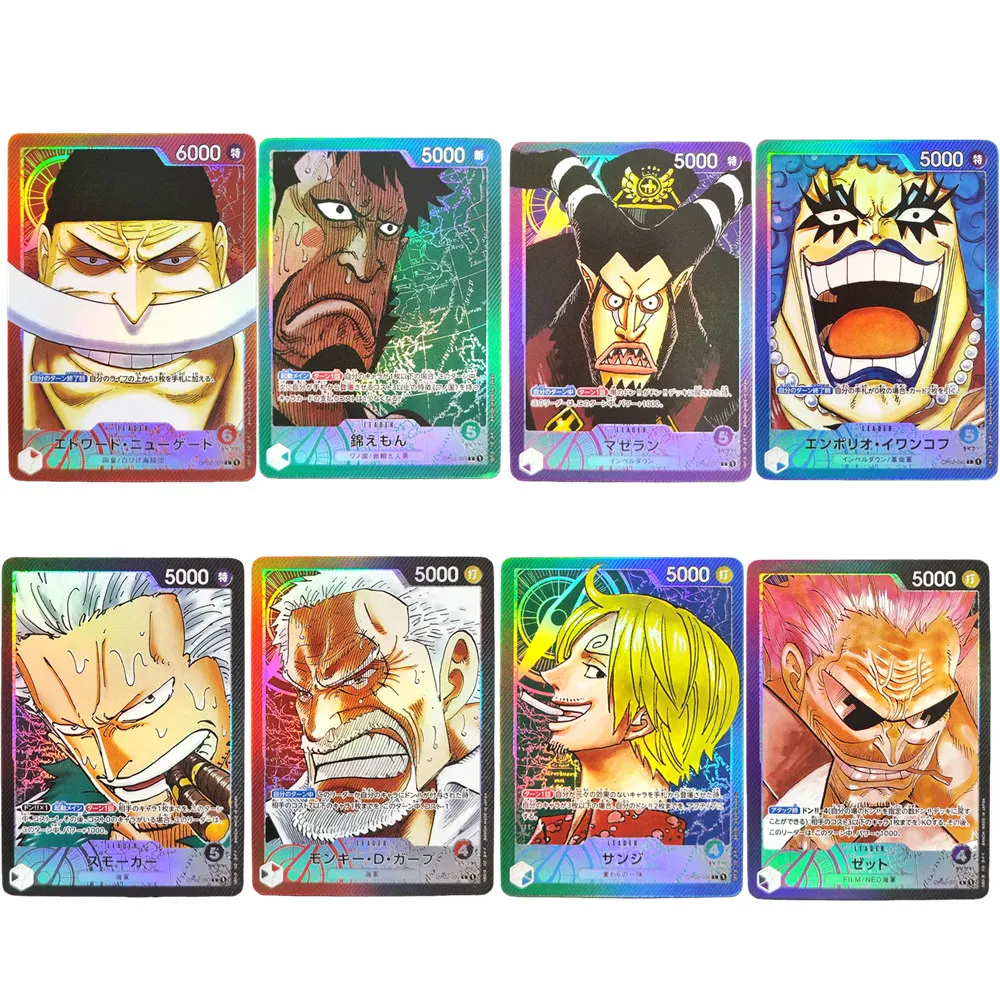 DIY One Piece Card Game Newgate Zephyr Sanji Smoker Ivankov Garp Op02-026 op02-001 Коллекция японских TCG аниме-карточек