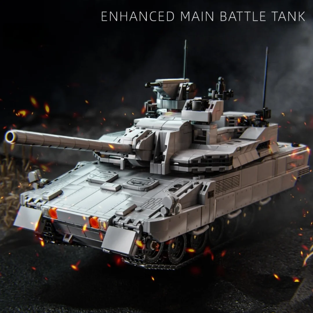 2252PCS EMBT-stijl 4e generatie gevechtstank bouwstenen, 16,4 inch militaire modelkit, DIY collectible decoratie speelgoed