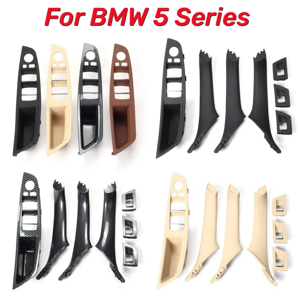 

Front Door Inner Handle Interior Door Panel Driver's Seat Switch Frame Storage Box Cover For BMW 5 Series F10 F11 F18 520 523
