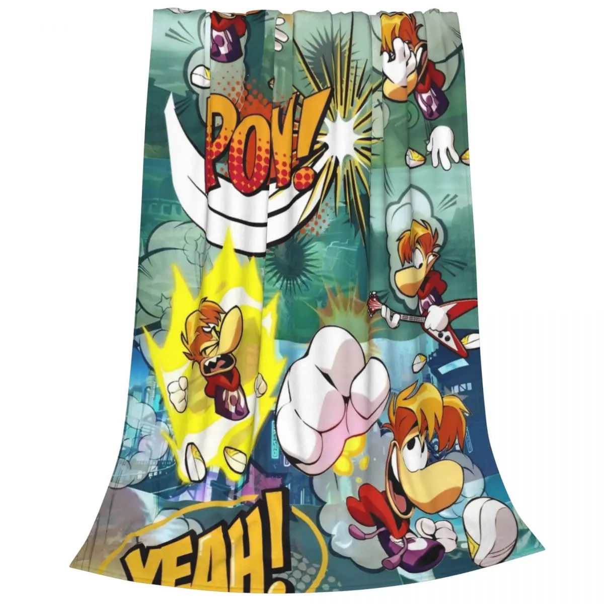 Rayman مغامرة لعبة الكرتون الصوف رمي البطانيات مضحك الفن بطانية للسرير الأريكة فائقة النعومة الفراش البساط قطعة متعددة الوظائف #4