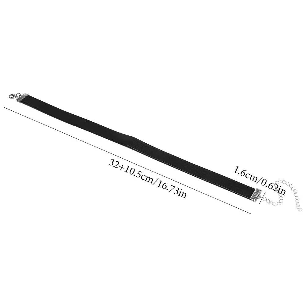 Retro gotische persoonlijkheid kraag zwart lederen kraag ketting sleutelbeen ketting geschikt voor dagelijks gebruik en feestkleding vakantiegeschenken