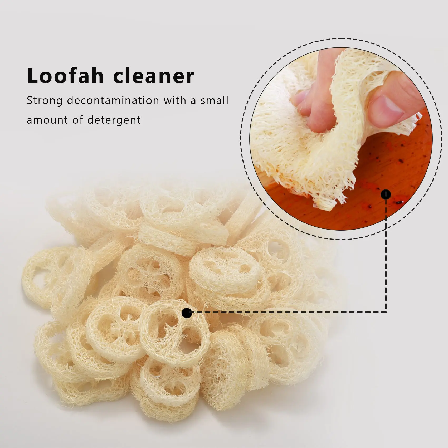 กว้าง 4-6 ซม.50 ชิ้น/ล็อตธรรมชาติ Loofah Slice DIY ปรับแต่งสบู่เครื่องมือ,ทําความสะอาด,ฟองน้ํา Scrubber,ผู้ถือสบู่ใบหน้า