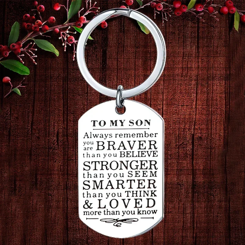 Charm Graduation Gifts Keychain Pendant Memorial Inspirational Key Chain Keyring Always Remember You Are Braver Than You Believe