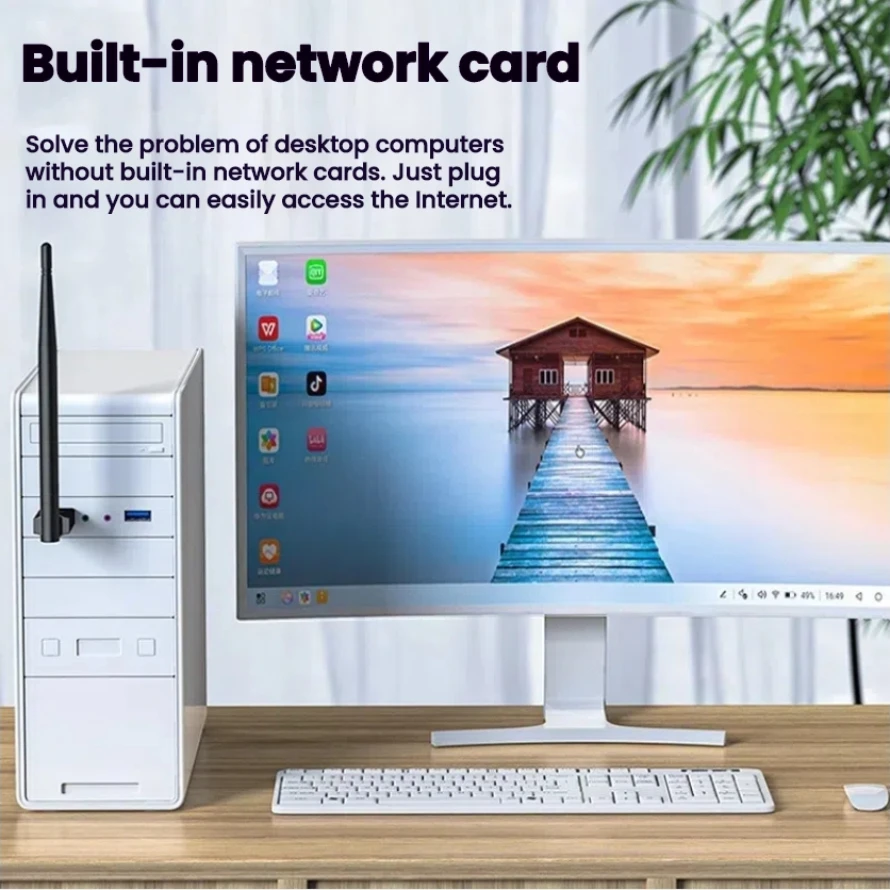 USB WiFi Adapter 150Mbps การ์ดเครือข่ายไร้สาย Dongle 2.4GHz 802.11N เสาอากาศรับสัญญาณสําหรับ PC แล็ปท็อป Windows Driver ฟรี