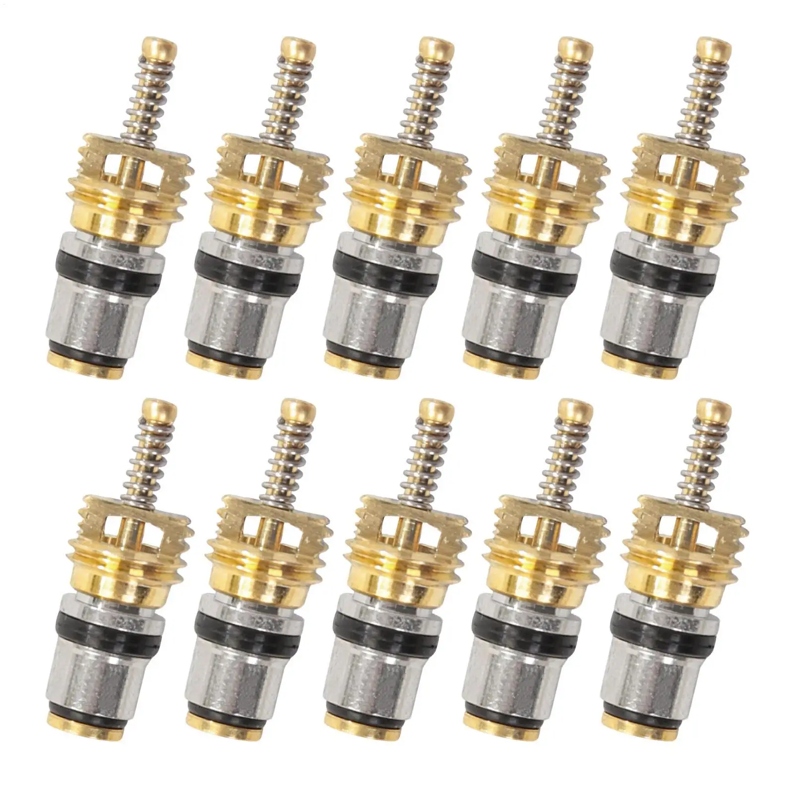 AC Valve Core Refrigeration Parts 10Pcs Anti-Rust HVAC Valve Core Replacement Universal Thread Fit Car RV Refrigerator Freezer ﻿
