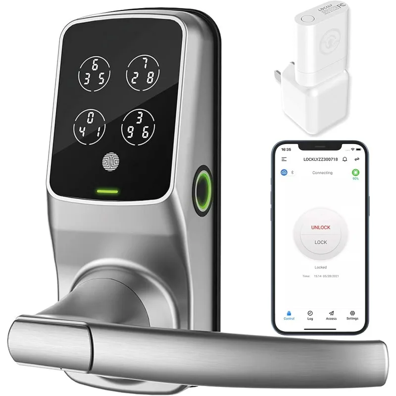 

Lockly Secure Pro, Wi-Fi Smart Door Lock, Keyless Entry Door Lock, PIN Genie® Keypad, 3D Biometric Fingerprint Sensor