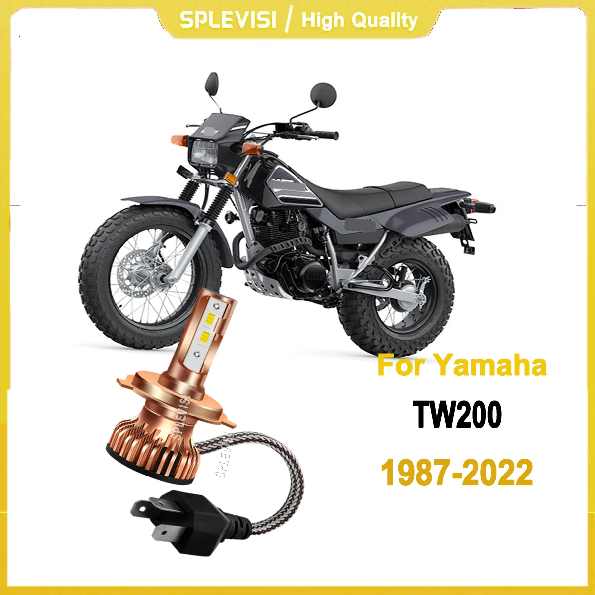 

H4 LED White 6000K Motorcycle Bulb High/Low Beam - Set Out Instantly For Yamaha TW200 1987 1988 1989 1990 1991 1992 1993-2022