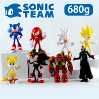 680g Big Sonic Action Figure Tails Cool Cute Kawaii Cartoon Character Figure Toy Doll Model Decoration For Kid Birthday Gifts