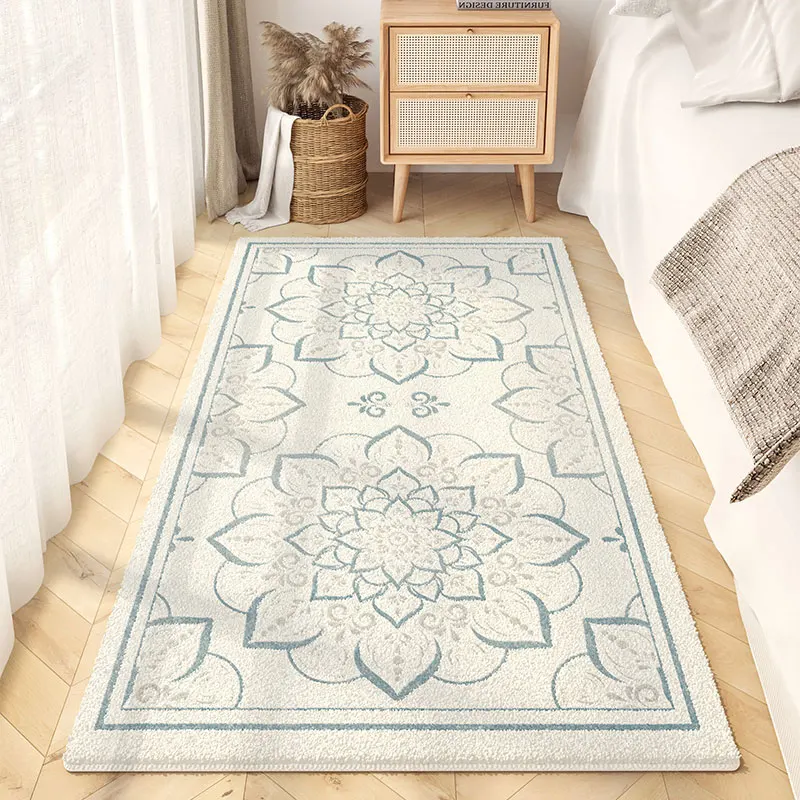 Imitation Cashmere Rugs for Bedroom Nordic Minimalist Carpets for Living Room Wabi Sabi Cloakroom Carpet Large Area Lounge Rug