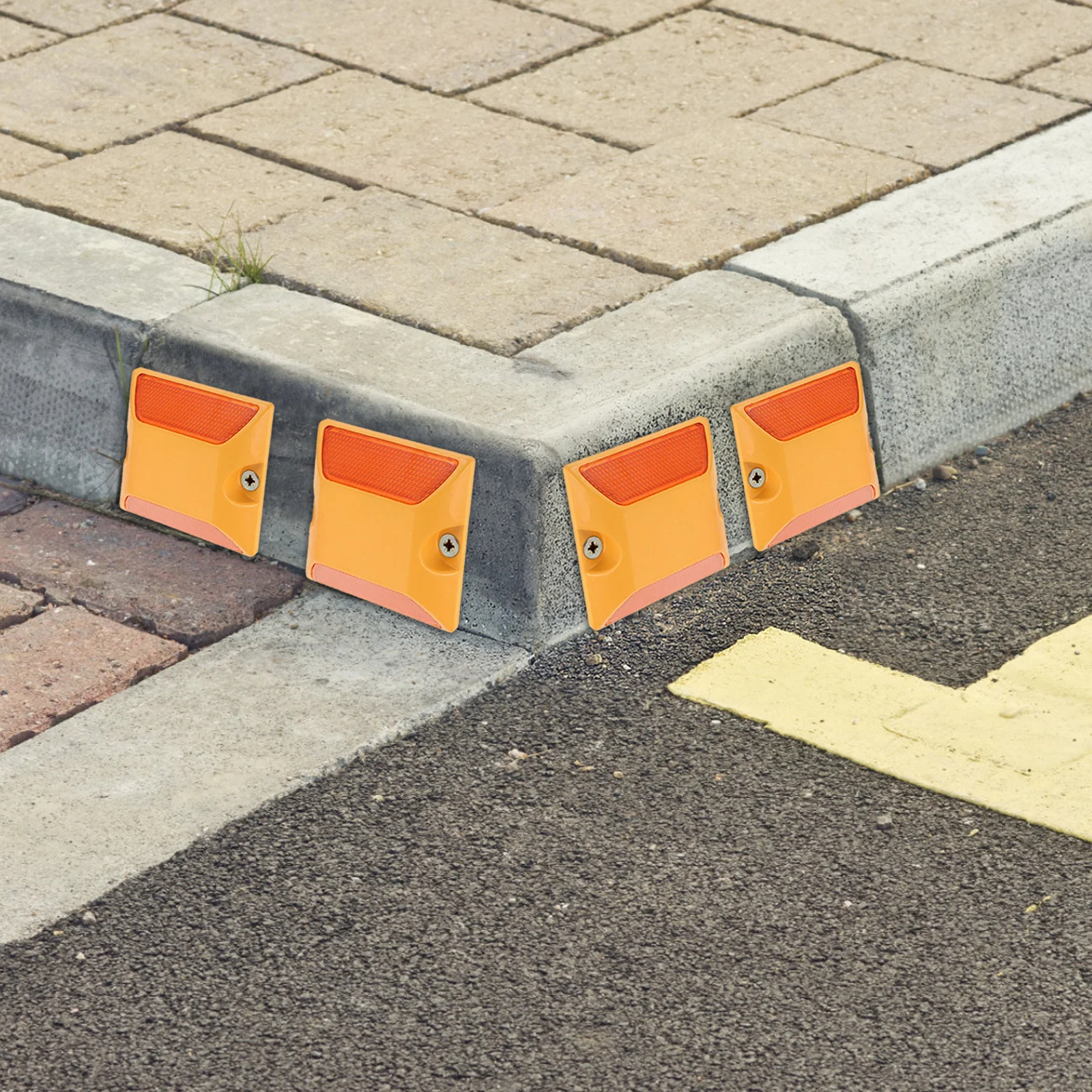 10Pcs Reflective Road Markers High Visibility Durable Plastic Traffic Calming Safety Reflectors Reflective Marker