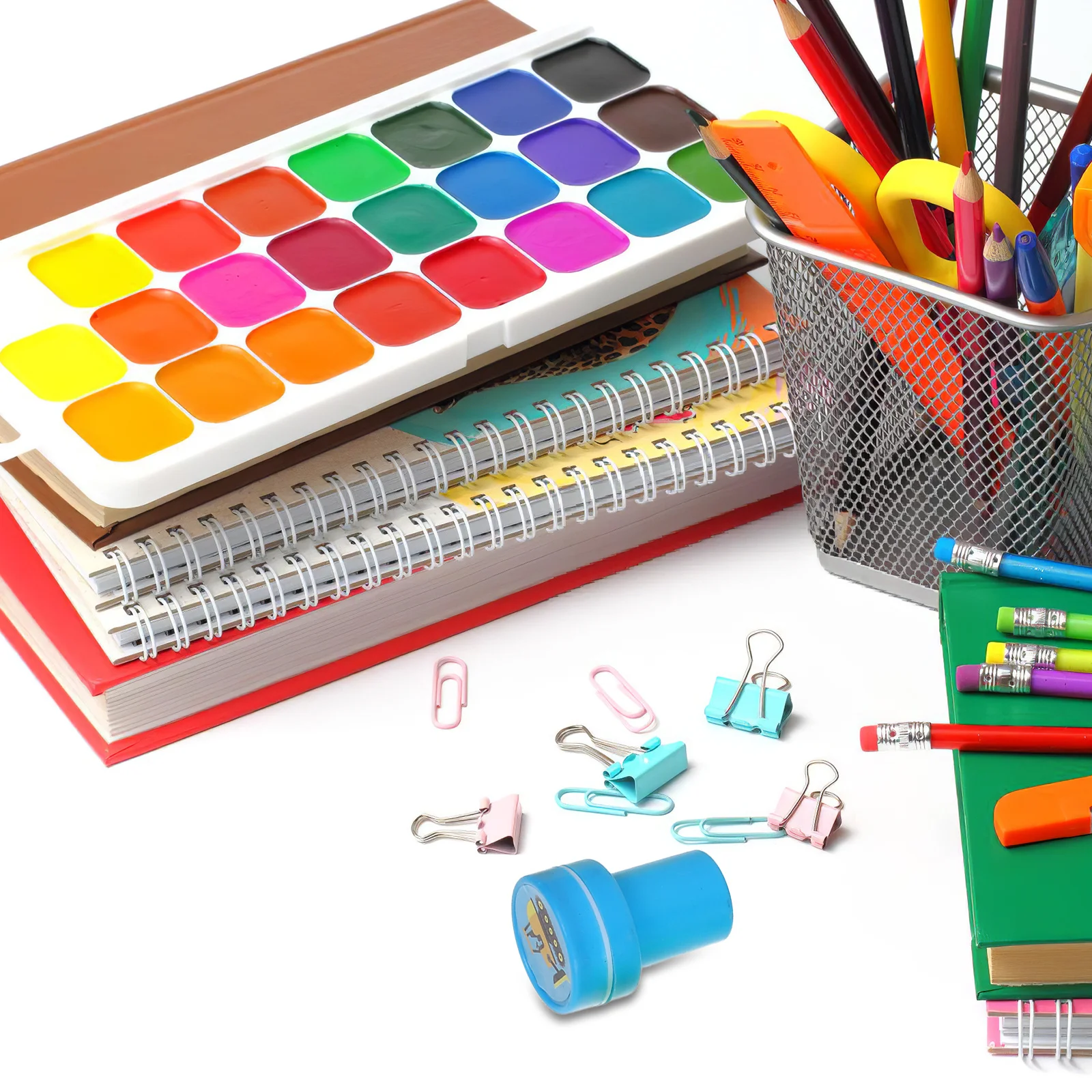 40Pcs Kids Stamps Self Inking Round Set Multiuse Classroom Management Learning Motivation Parent Child Activities