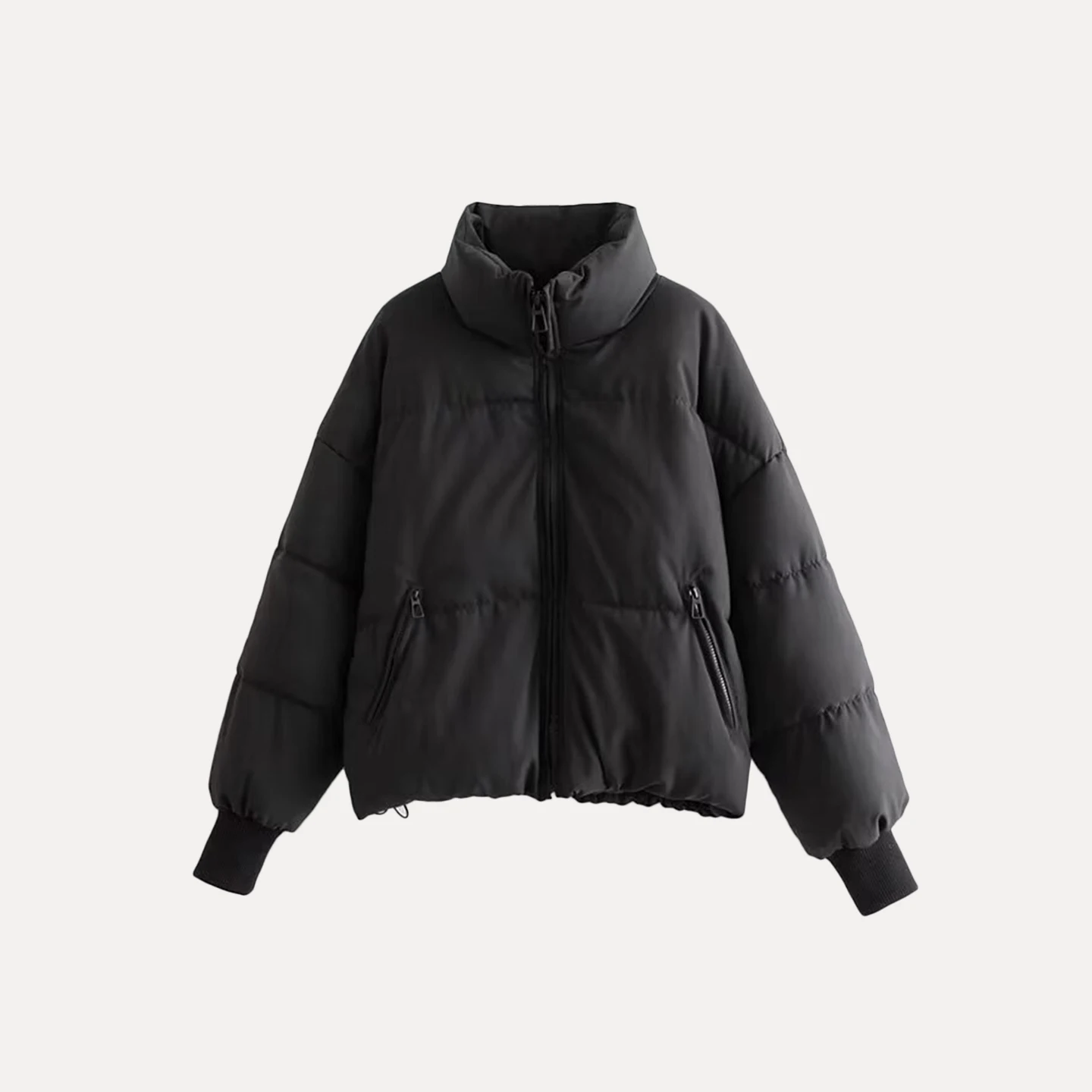 

Модное короткое пальто для женщин, осень 2025, теплое, с длинными рукавами, воротником-стойкой, из хлопка, на молнии, для повседневной носки