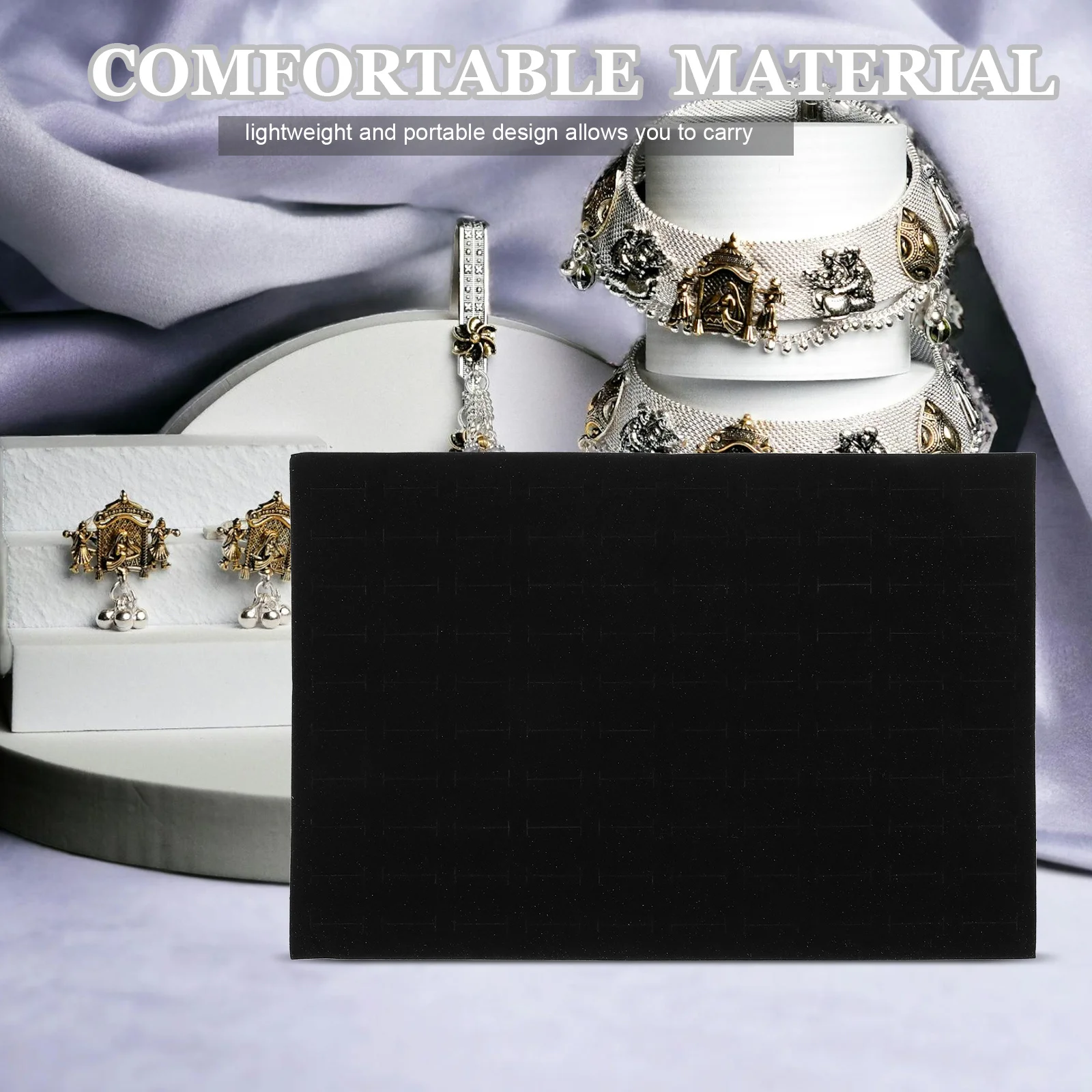 보석함 라이너 소프트 쿠션 트레이 창의적인 인서트 오거나이저 보석 보관 반지 귀걸이 디스플레이 패드