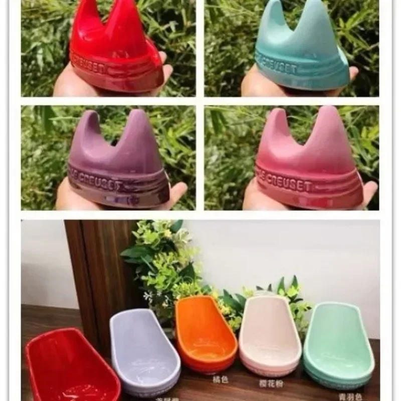 French Rainbow Ceramic Kitchen Pot Lid Rack Storage Rack Noodle Soup Spoon Rack Small Tools Pot Lid God Tool