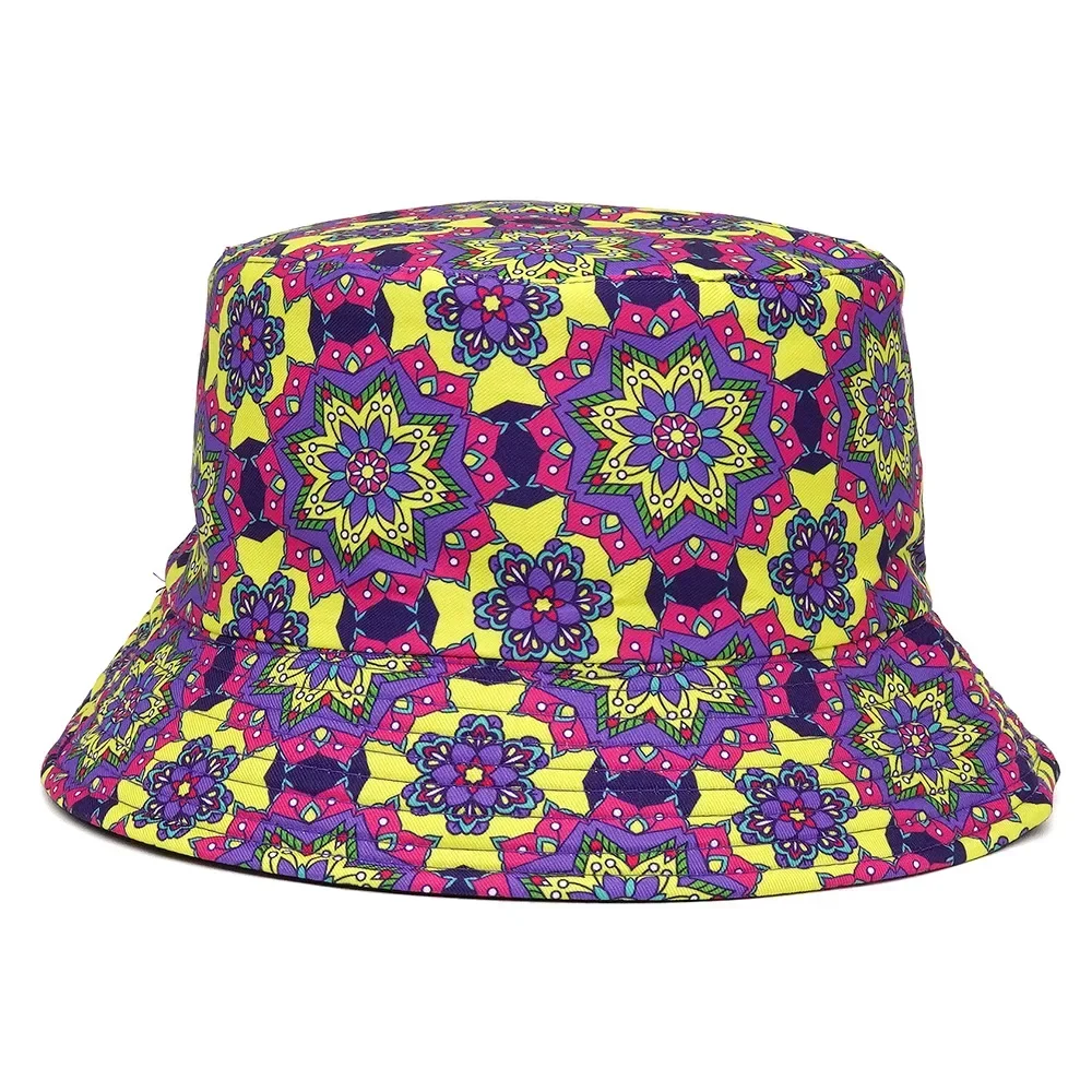 Cartoon Panama Bucket Hats Animal Letter Print Fisherman Hat Summer Sun Hats For Women Men Reversible Fishing Cap