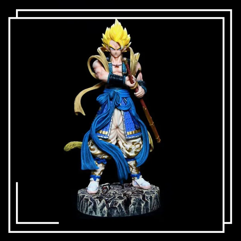 

Bandai Dragon Ball GK Gogeta stands in armor with a knife, and the statue is a beautiful gift for a friend