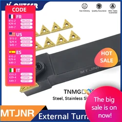 1pc MTJNR1616H16 MTJNR2020K16 MTJNR3232P16  External Triangul Turning Tool Holder TNMG16 Carbide Inserts Lathe Cutting Tools Set