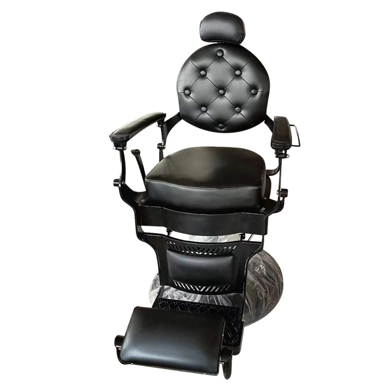 Heavy Duty  Black Recline Barber Chairs Styling Chairs Salon Chair