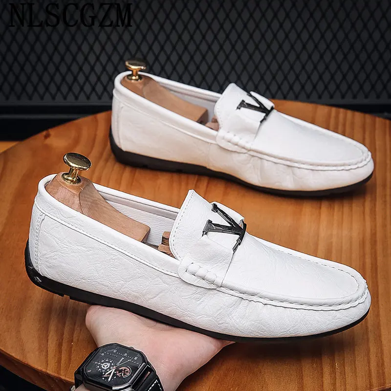 Leather Shoes for Men Loafers for Men Casuales Office 2024 Slip on Shoes Men Luxury Sneakers Italiano Casual Shoes мужская обувь