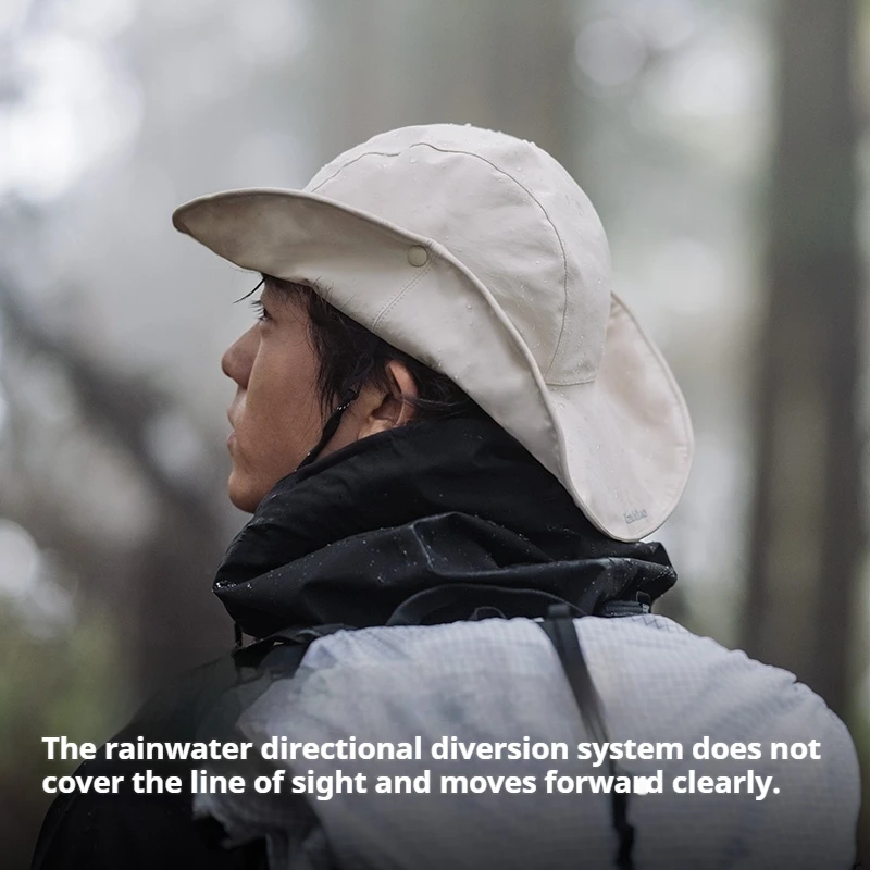 

Naturehike Wear Resistant Large Brimmed Fisherman's Hat 3L Excellent Waterproof Performance Dual Use For Rain And Rain Anti Ligh