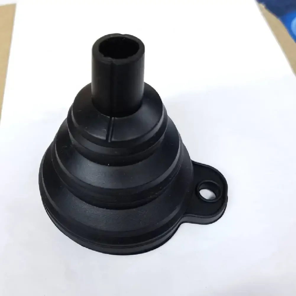 1 Pcs Car Funnel Fluid Change Fill Gasoline Oil Fuel Parts Silicone 1× 7.5cmX8cm Accessories Black High Quality