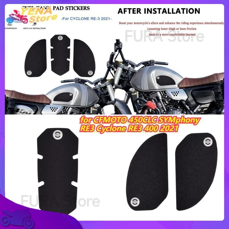 

Нескользящая наклейка на топливный бак мотоцикла для CFMOTO 450CLC SYMphony RE3 Cyclone RE3 400 2021