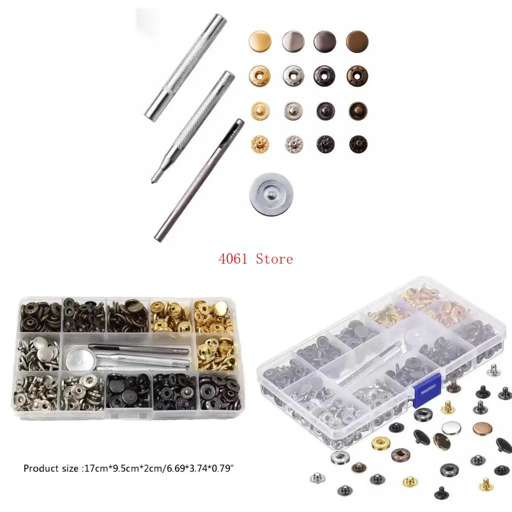 

60 Pcs Leather Fasteners for Clothes Jackets Jeans Wears Bracelets Bags for Clothes Shoes Bag Leather Crafts