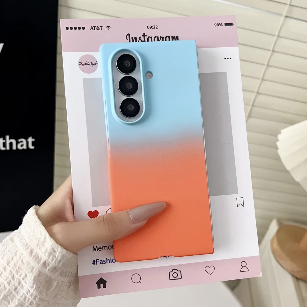 Градиентный красочный ультратонкий жесткий чехол для ПК для Samsung Galaxy Z Fold7 6 5 4 3 5G противоударный защитный чехол для ZFold 7 6 5 Градиентный красочный ультратонкий жесткий чехол для ПК для Samsung Galaxy Z Fold7 6 5 4 3 5G противоударный защитный чехол для ZFold 7 6 5