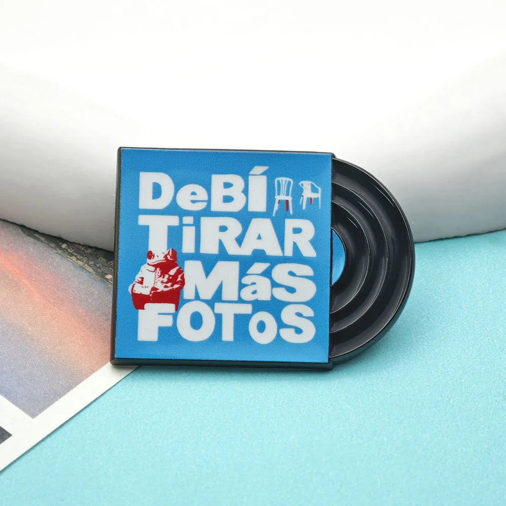 Bad Bunny Debi Tirar Mas Fotos Brooch Latin Reggaeton Pop Music Periphery Star Fan Lapel Pin Vinyl Album Blue Badge Jewelry Gift