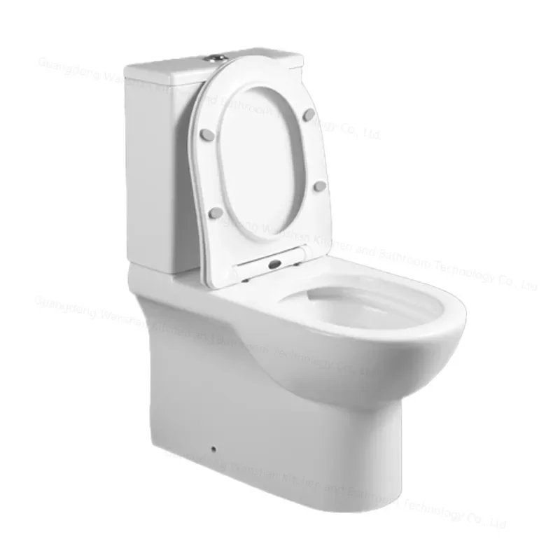 Rimless Straight Flush Split Toilet Watermark CE Certified for Australia and Russia Market High Efficiency Flushing System