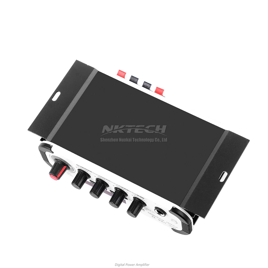 NKTECH HY-V11 รถเครื่องเล่นเสียงดิจิตอลบลูทูธเครื่องขยายเสียง 2CH x 20W Hi-Fi สเตอริโอ BASS AMP พร้อมไมโครโฟนคารา...