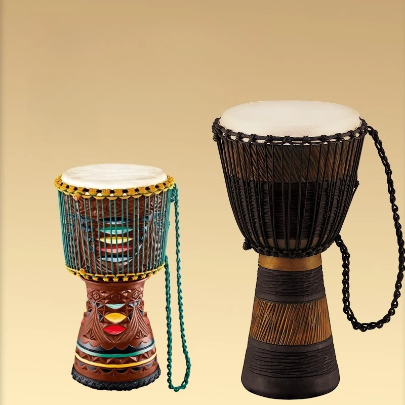 African drum, solid wood sheepskin professional percussion instrument, adult beginner tambourine 12 inch drum