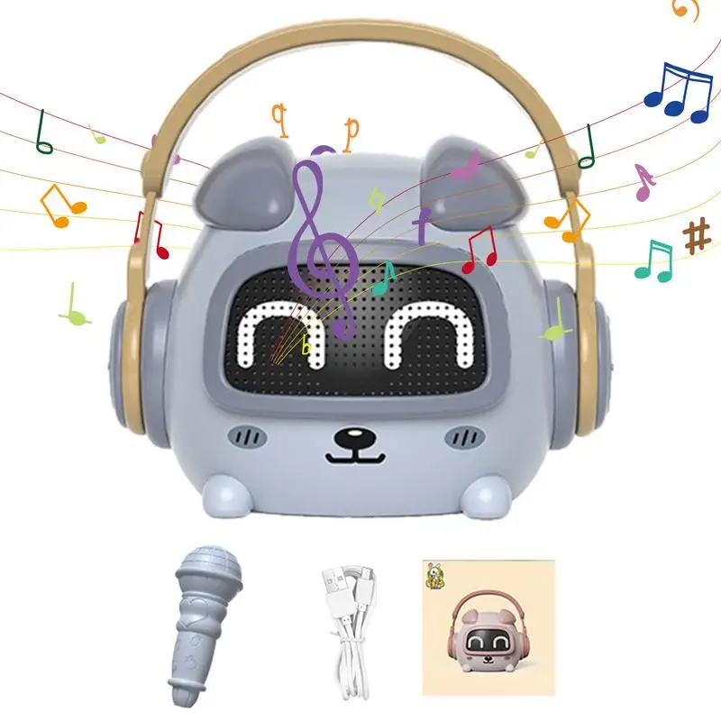 Kids Music Player Toy Children's Toy Cute Bunny Wireless Story Machine With Microphone Mini Karaoke Machine Toddler Music Player