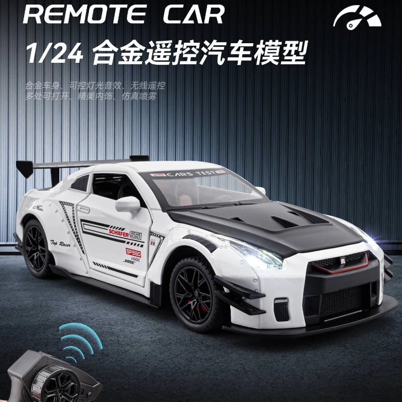 

1:24 GTR Alloy Remote Control Car Simulated Light And Sound Large Scale Model Educational RC Toy For Kids Entertainment And Play