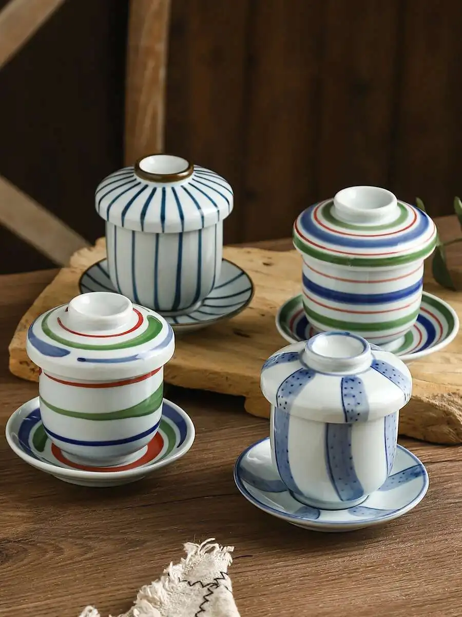 

Retro Blue and white Egg Soup Ceramic Steamed Egg Bowl Small Stew Cup Household Soup Cup Stewed Egg Cup
