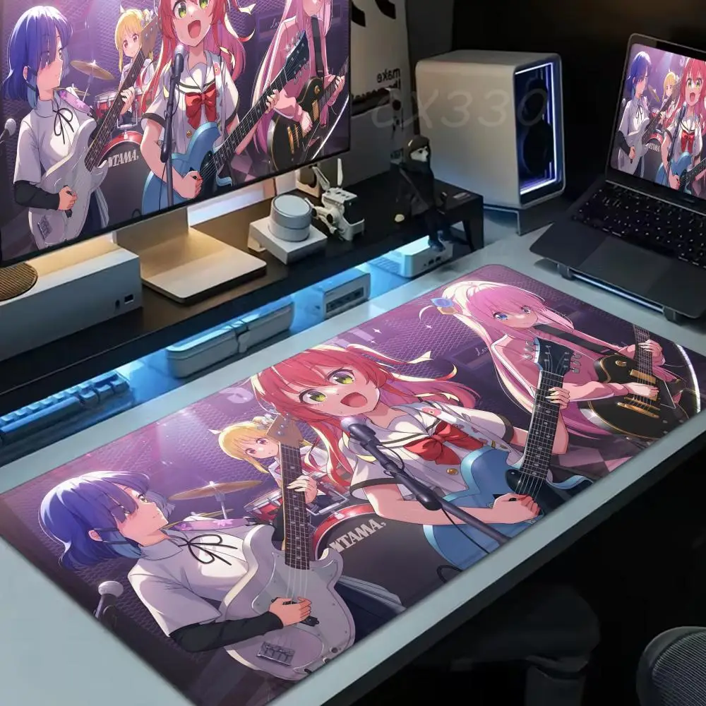 

Anime bocchi the rock Mouse Pad Large Computer Mousepad Office Accessories XXL Pc Gamer Non-slip Deskmat Keyboard Rubber Game