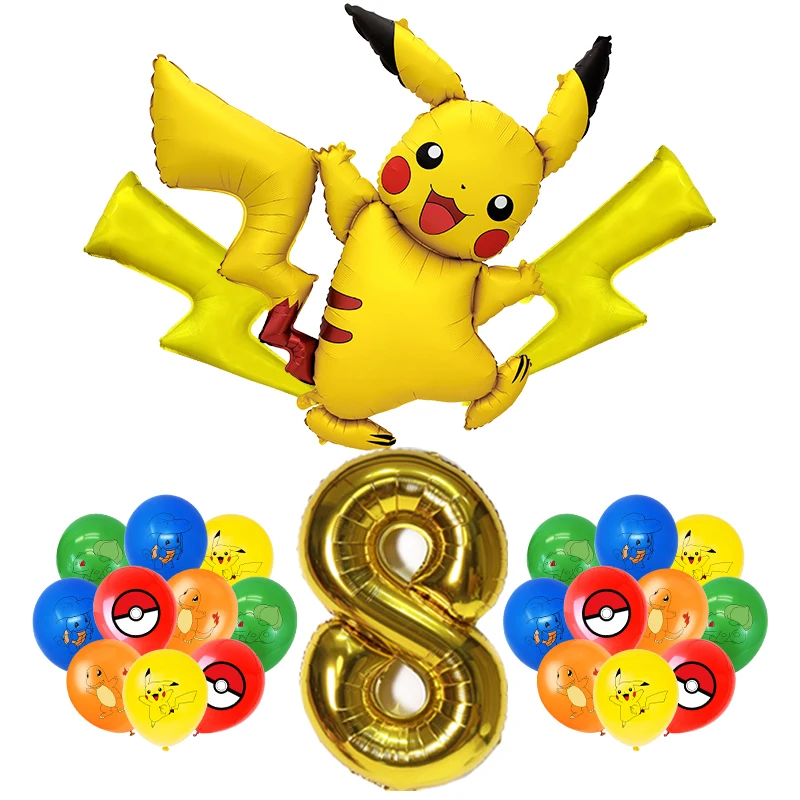 Pokemon Geburtstag Party Dekoration Neue Ligntning Pikachu Ballon Kid Event Liefert Einweg Geschirr Banner Hintergrund Platte