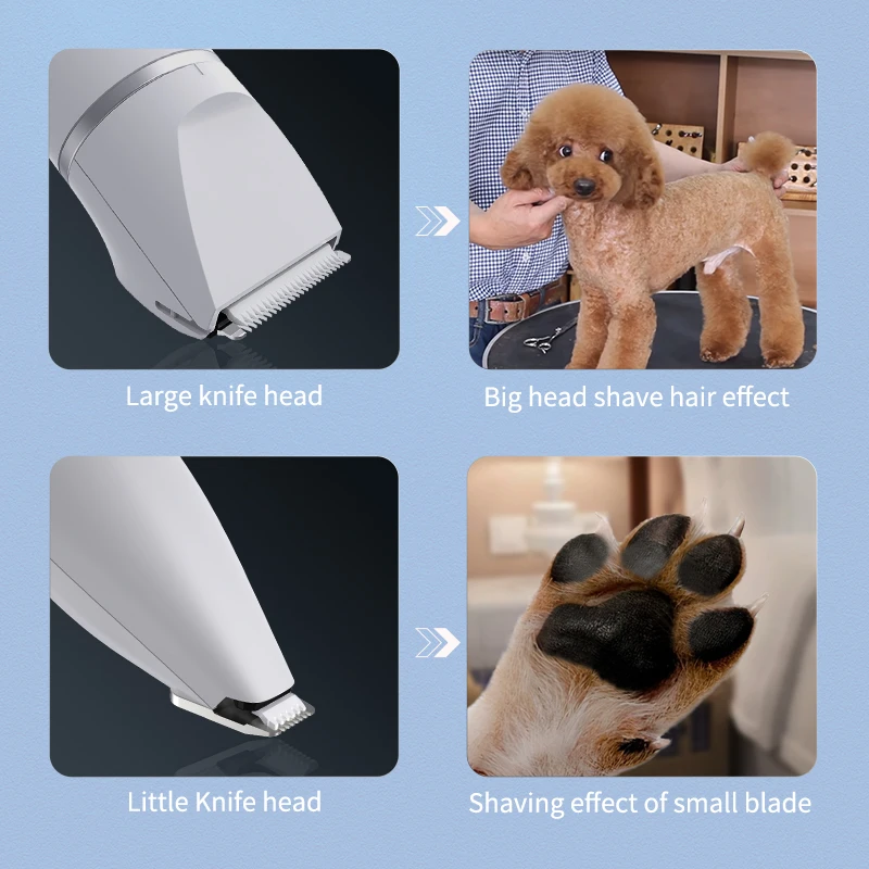 Imagem -05 - Cortador de Cabelo Elétrico para Pet Lâminas Cat Nail Grinder Aparar o Cabelo do Cão em Torno de Patas Olhos Orelhas Face Rump em 1