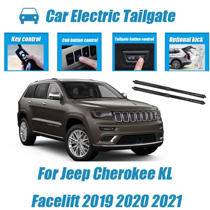 

Car Power Trunk Lift Electric Hatch Tailgate Strut Auto Rear Door Actuator For Jeep Cherokee KL Facelift 2019 2020 2021Silently