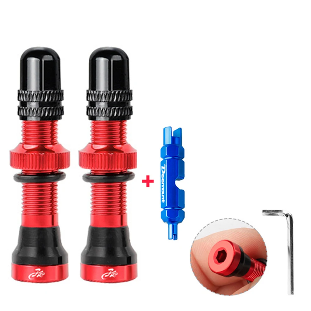 

Anodized Bicycle Accessories Schrader Valve Kits Extender Valves Tubeless Tire Valves Vacuum Nozzle A/V Valves 40/60mm