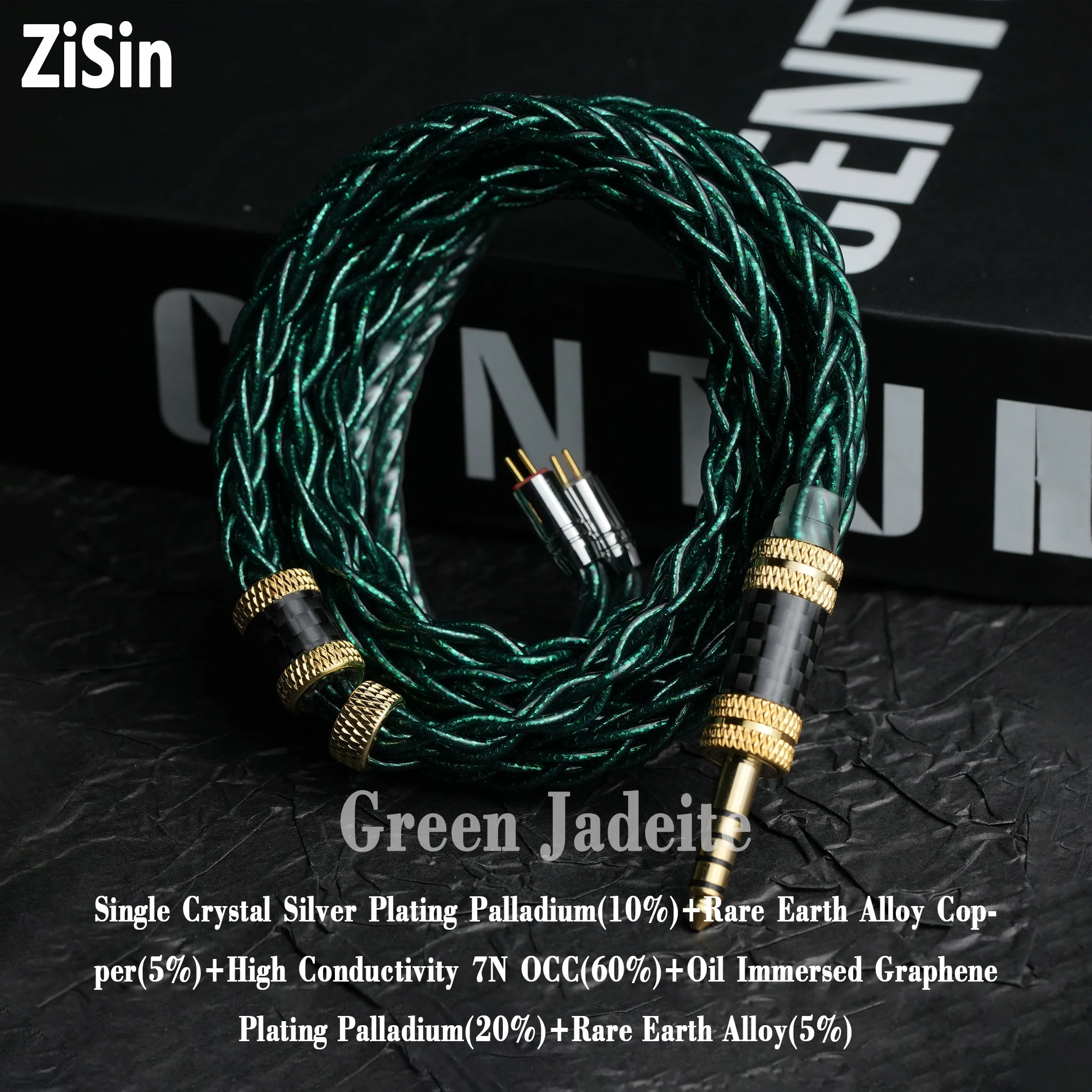 

ZiSin 20 8 Core Flagship Multi-Element HIFI Earphone Upgrade Cable with 4.4/3.5mm MMCX 0.78,Suitable For Bravery F1 AKG MK4 IEM