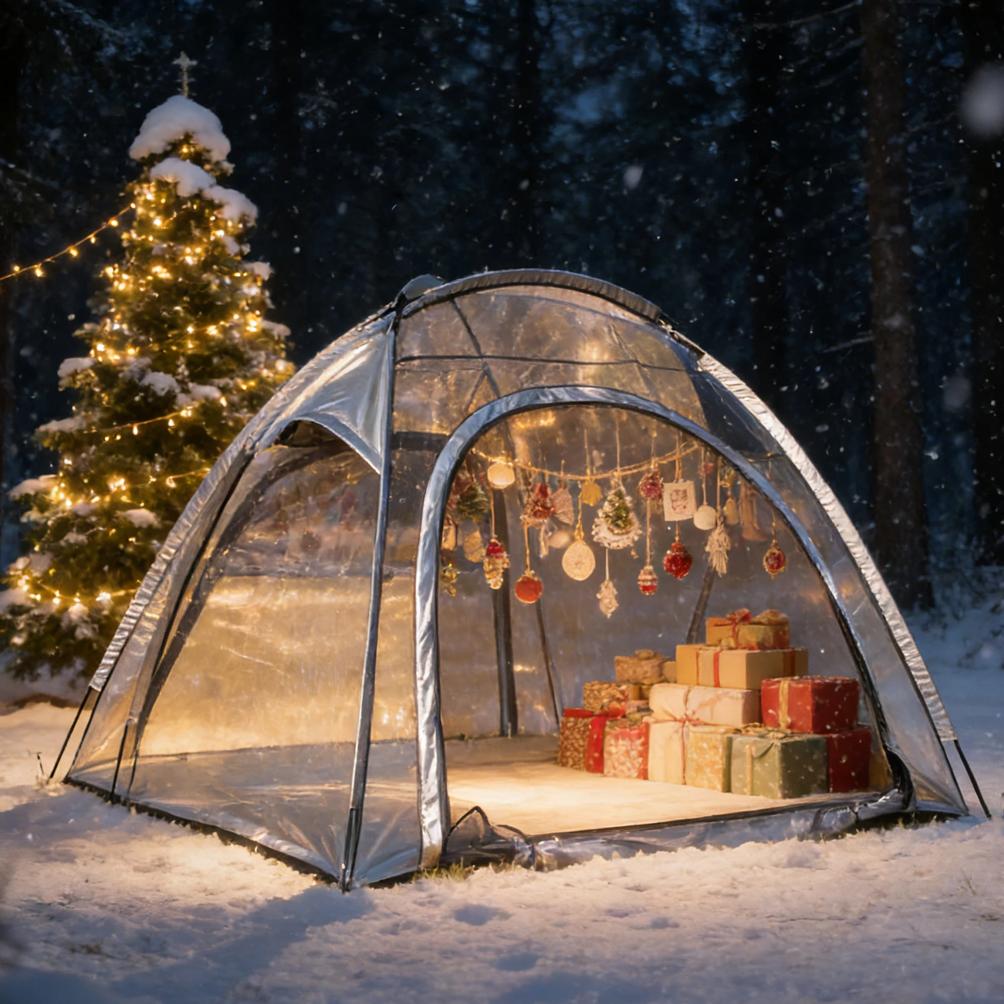 

All Weather Sports Tent for 2-4 People, Easy Setup Clear Bubble Tent with Floor Mat, Camping Sun Shelter, Outdoor Screen House