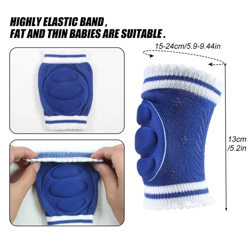 1Pair Baby Knee Pads for Crawling with Sponge,Anti-Slip Knee Pads Leg Warmers Protective Cover for Unisex Babies Infant Toddler