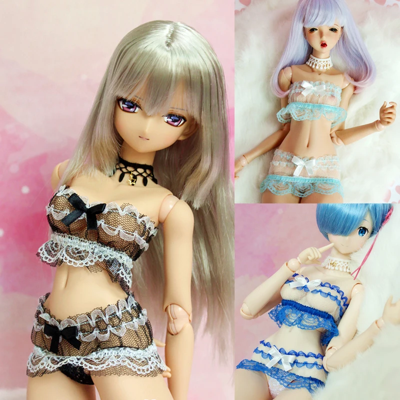 

D04-A670 children handmade toy 1/4 1/3 uncle MSD MDD Doll BJD/SD GSC doll Accessories transparent lace underwear 2pcs/set