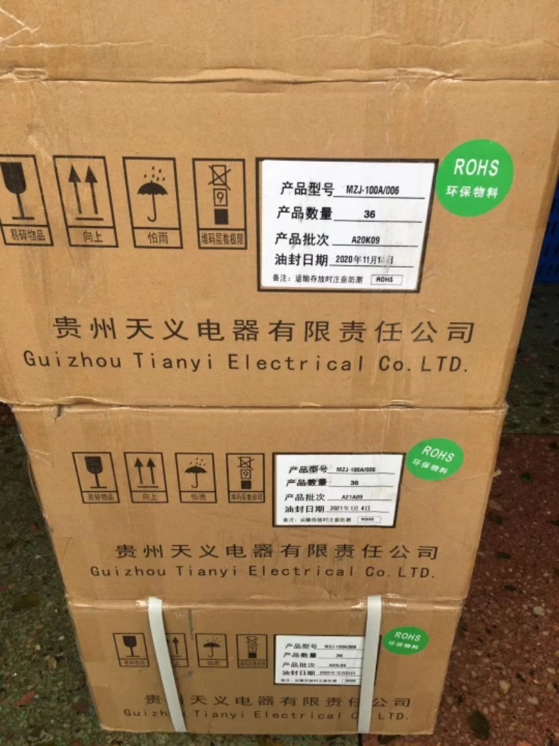 Imagem -04 - Guizhou Tianyi dc Contator Relé Mzj50a Mzj100a Mzj200a Mzj400a Mzj600a 013 006 dc 48v 12v 24v Novo Original Pcs