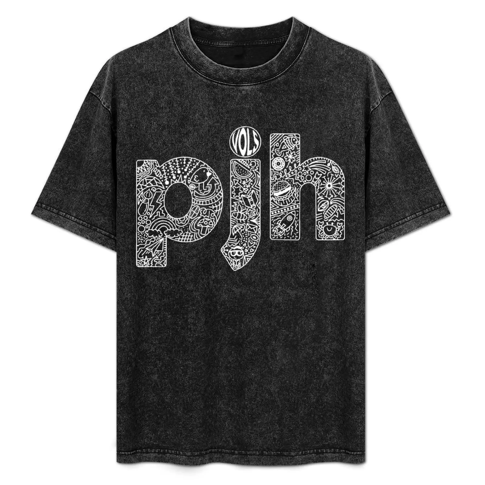 

PJH White Design T-Shirt Sporty Casual Quick Dry T-Shirt