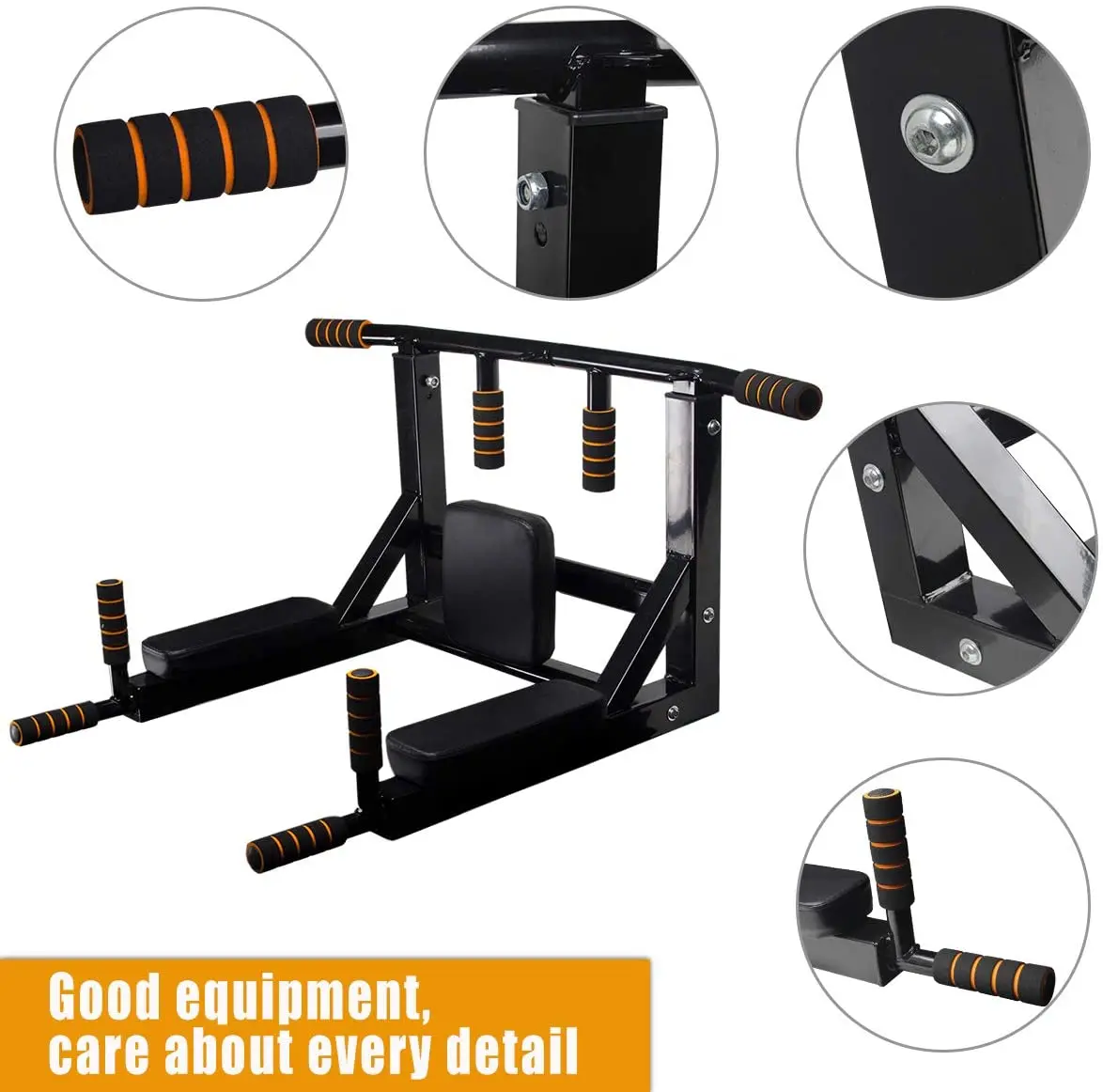 Indoor Wall Sandbag Rack Horizontal Bar Pull-up Dip Machine Upgraded Wall Mounted Chin Up Bar Pull Up Bar